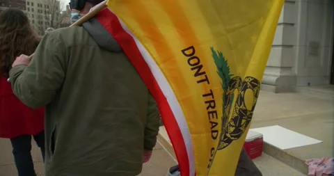 Protestors gather to demand the re-opening of the state during COVID-19 Stock-Footage 131317586