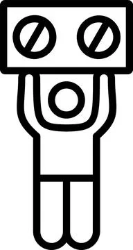 Protestors Line Icon Design Stock Illustration