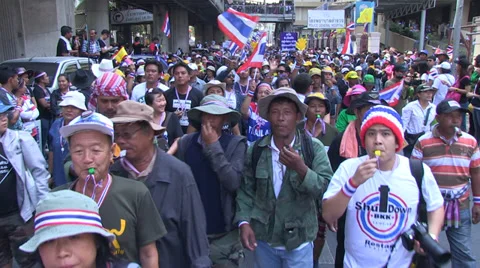 PROTESTORS MARCH UPRISING CROWD DEMONSTRATION Stock Footage 38502850
