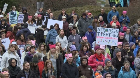 Protestors Screaming Clapping Equal Rights Stock Footage 102916961