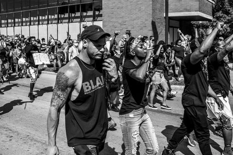 Protestors in the streets Stock Photos