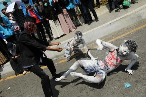 Protests against changes to the criminal code laws in Indonesia, Banda Aceh - 26 Stock-Fotos