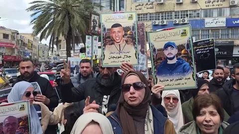 Protests against Israeli proposals to execute Palestinian prisoners, NABLUS, PS  Stock Footage 331873471