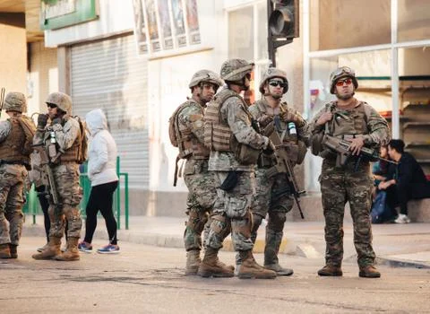 Protests in Chile Foto stock