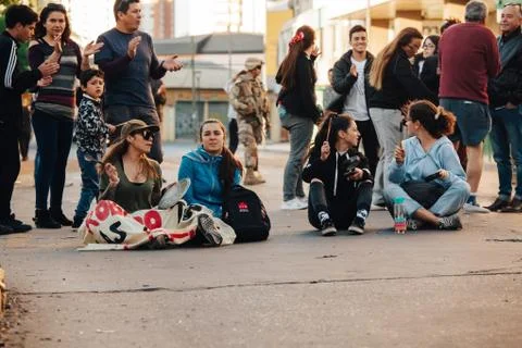 Protests in Chile Stock Photos