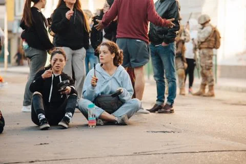 Protests in Chile Stock Photos