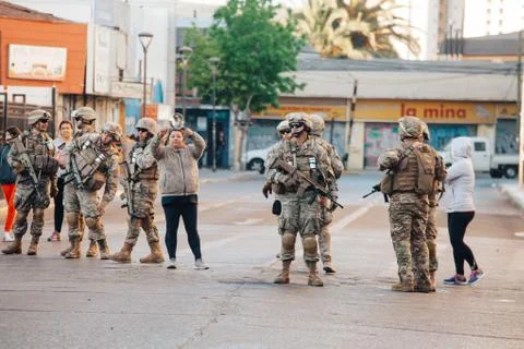 Protests in Chile Stock Photos