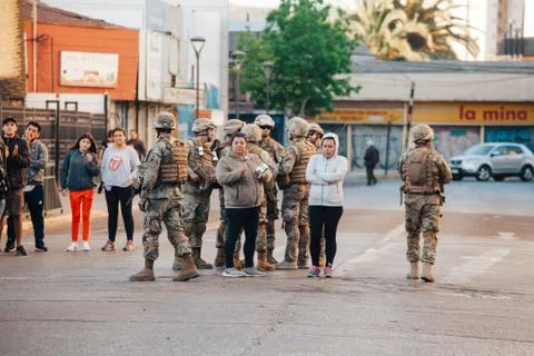 Protests in Chile Stock Photos