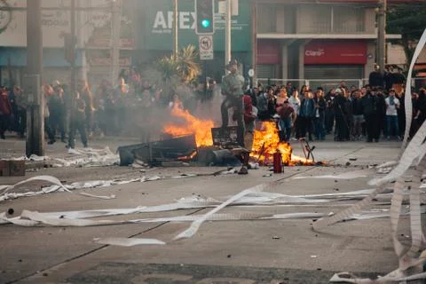 Protests in Chile Stock-Fotos
