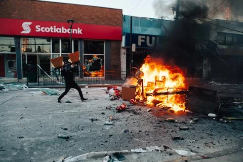 Protests in Chile Stock Photos