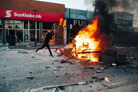 Protests in Chile Stock Photos