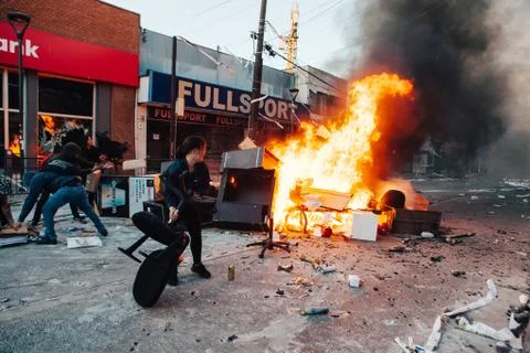 Protests in Chile Stock Photos