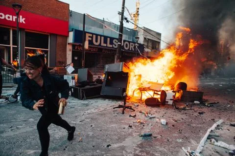 Protests in Chile Stock Photos