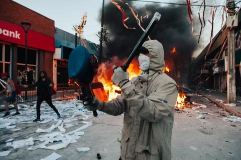 Protests in Chile Stock Photos