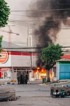 Protests in Chile Stock Photos