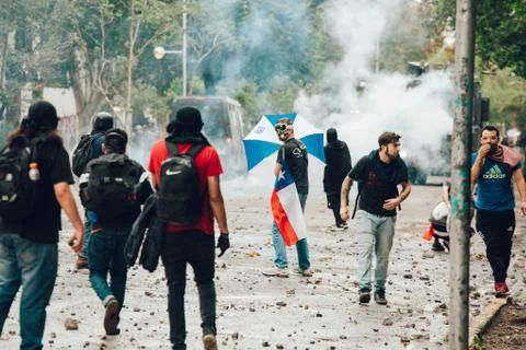 Protests in Chile Fotos de archivo