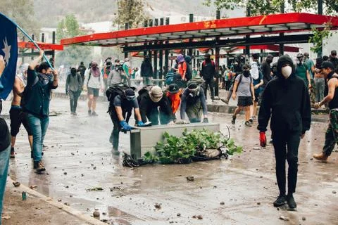 Protests in Chile Stock-Fotos