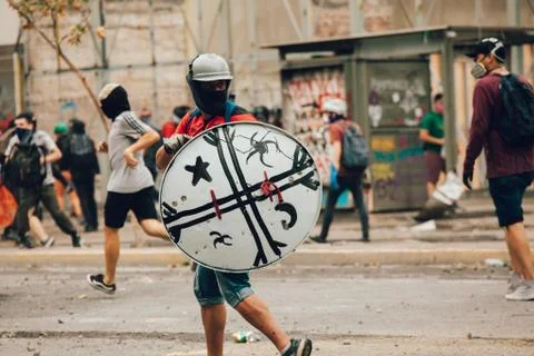 Protests in Chile Stock-Fotos