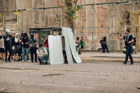 Protests in Chile Fotos de archivo