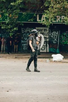 Protests in Chile Stock-Fotos