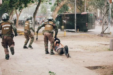 Protests in Chile Fotos de archivo