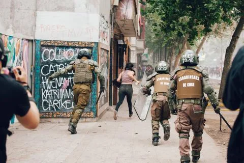 Protests in Chile Fotos de archivo
