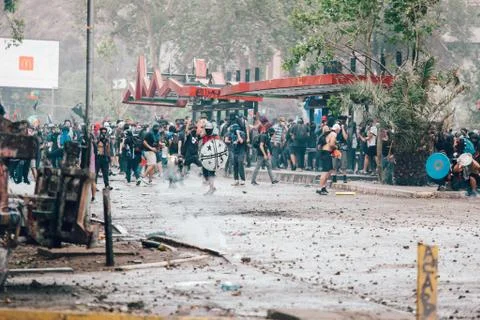 Protests in Chile Fotos de archivo