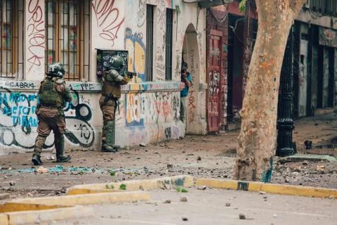 Protests in Chile Fotos de archivo