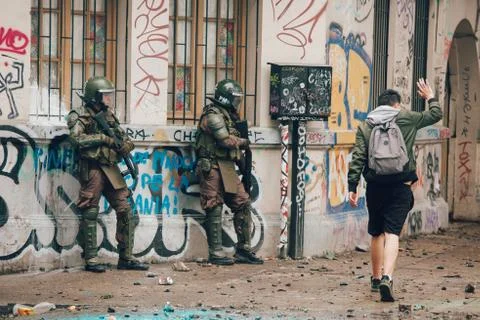 Protests in Chile Fotos de archivo