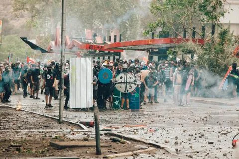 Protests in Chile Stock-Fotos