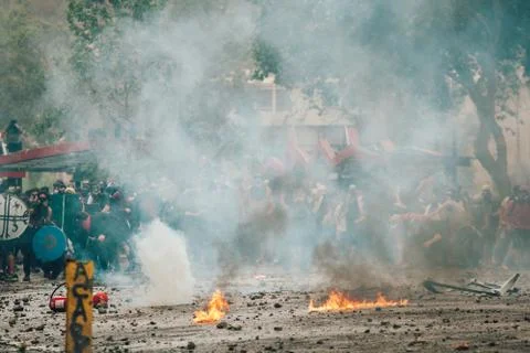 Protests in Chile Fotos de archivo