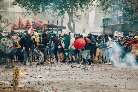 Protests in Chile Fotos de archivo