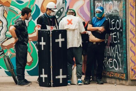 Protests in Chile Stock-Fotos