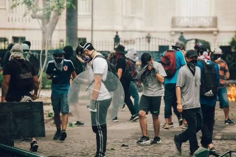 Protests in Chile Fotos de archivo