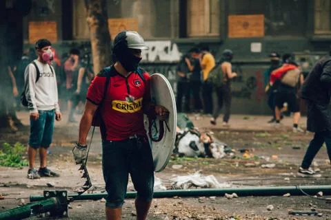 Protests in Chile Fotos de archivo