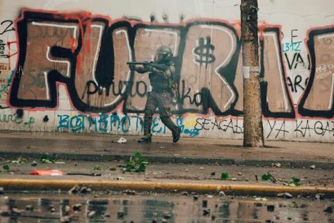 Protests in Chile Stock-Fotos