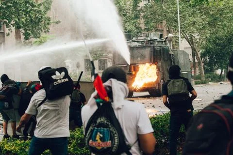 Protests in Chile Fotos de archivo