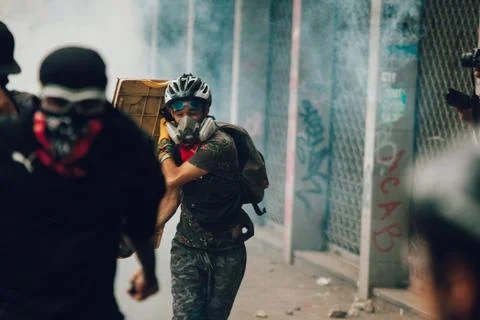 Protests in Chile Stock-Fotos