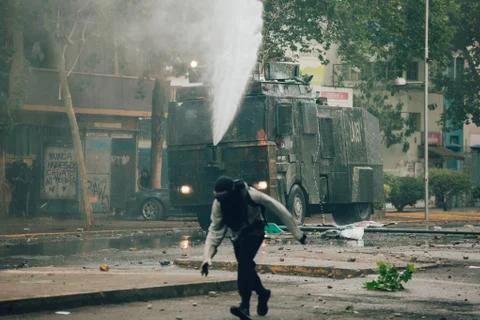 Protests in Chile Stock-Fotos