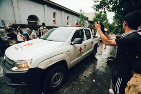 Protests in Chile Fotos de archivo