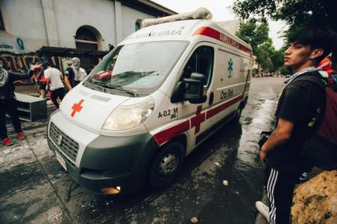Protests in Chile Stock-Fotos