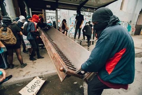 Protests in Chile Fotos de archivo