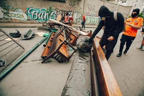 Protests in Chile Stock-Fotos