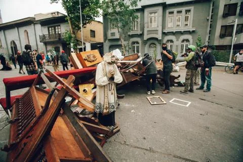 Protests in Chile Fotos de archivo