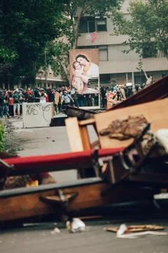 Protests in Chile Stock-Fotos