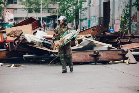 Protests in Chile Fotos de archivo