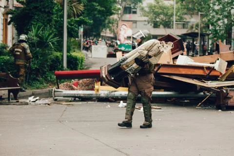 Protests in Chile Stock-Fotos