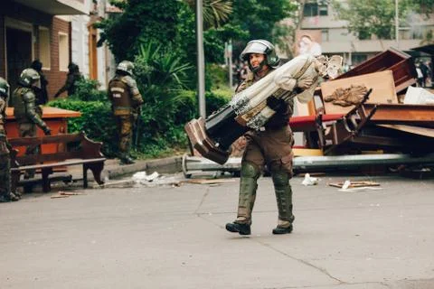 Protests in Chile Stock-Fotos