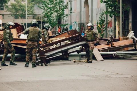 Protests in Chile Fotos de archivo