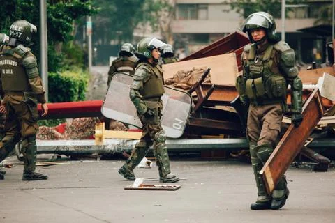 Protests in Chile Fotos de archivo